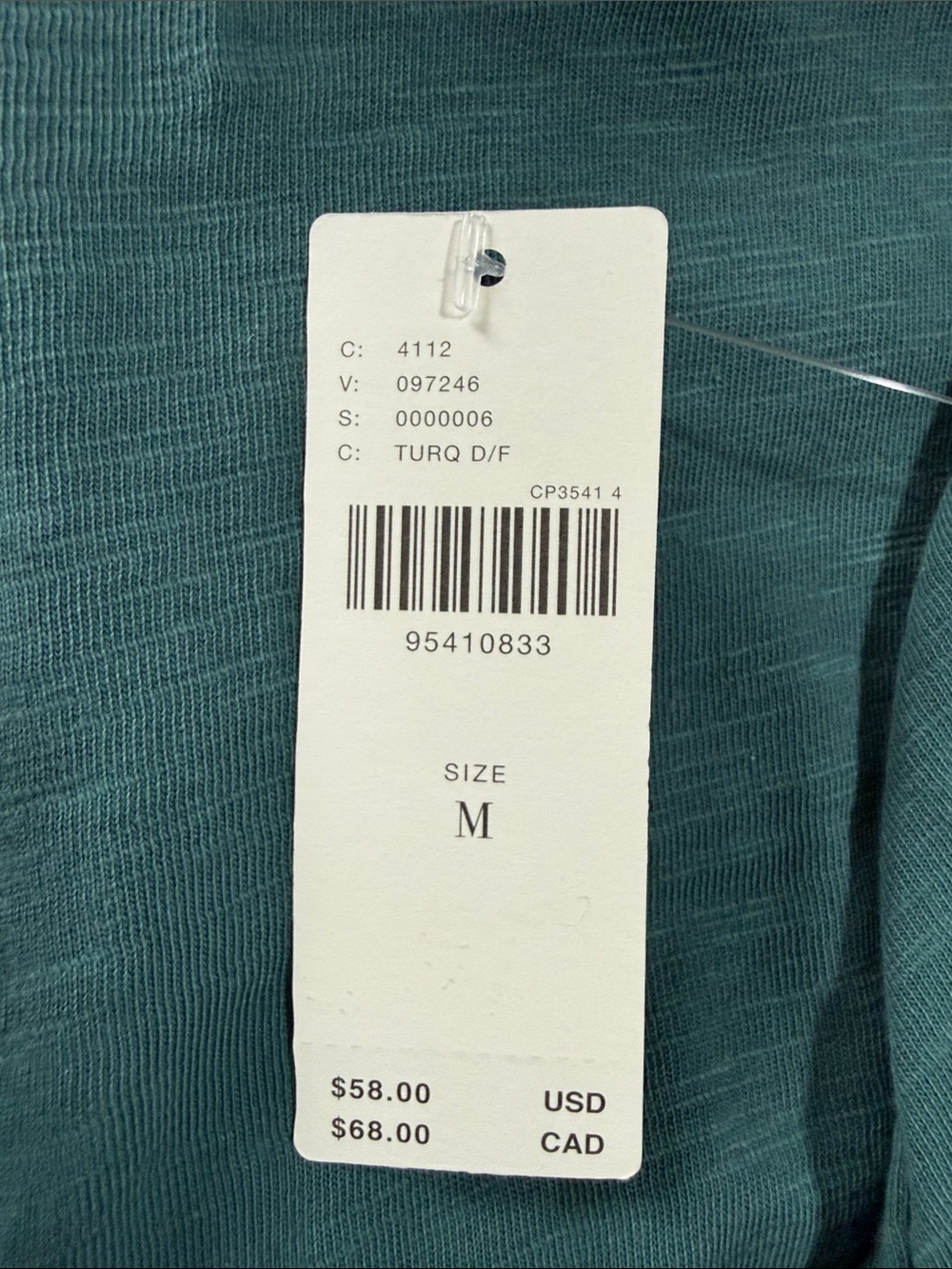 Pilcro Teal Long-Sleeve Seamed Crewneck Top - Picture 2 of 4